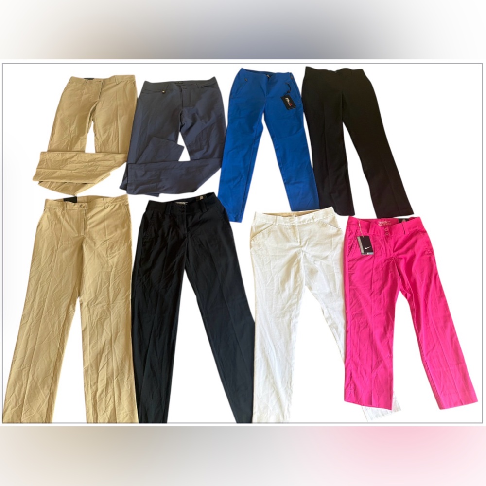 NEW Reseller Lot/Bundle Women’s Golf Pants. XS/S. 8 Pants.